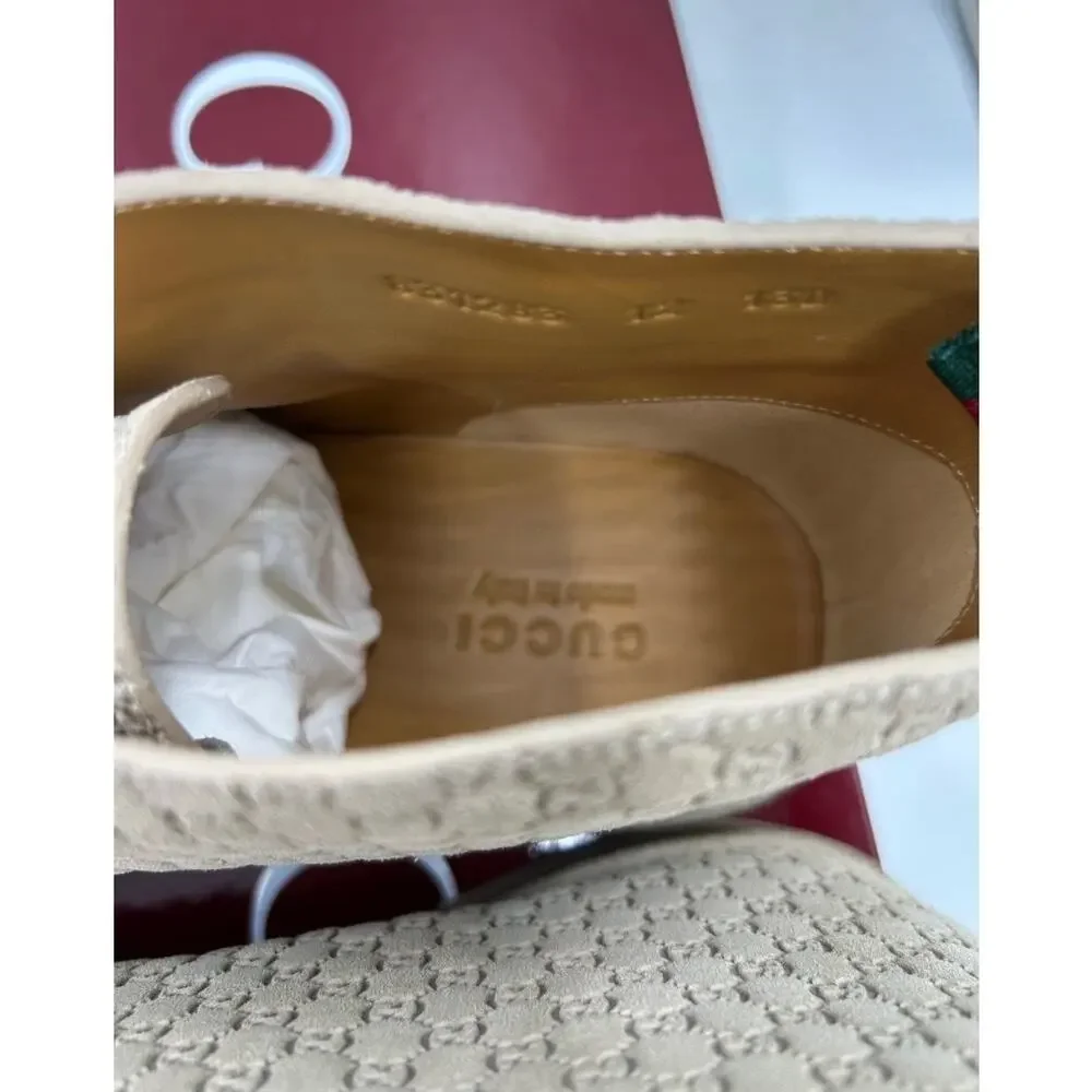 Men's Gucci suede GG embossed desert boots size 12 made in Italy